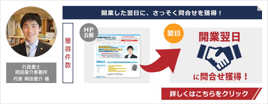 行政書士のホームページ制作・集客の成功事例