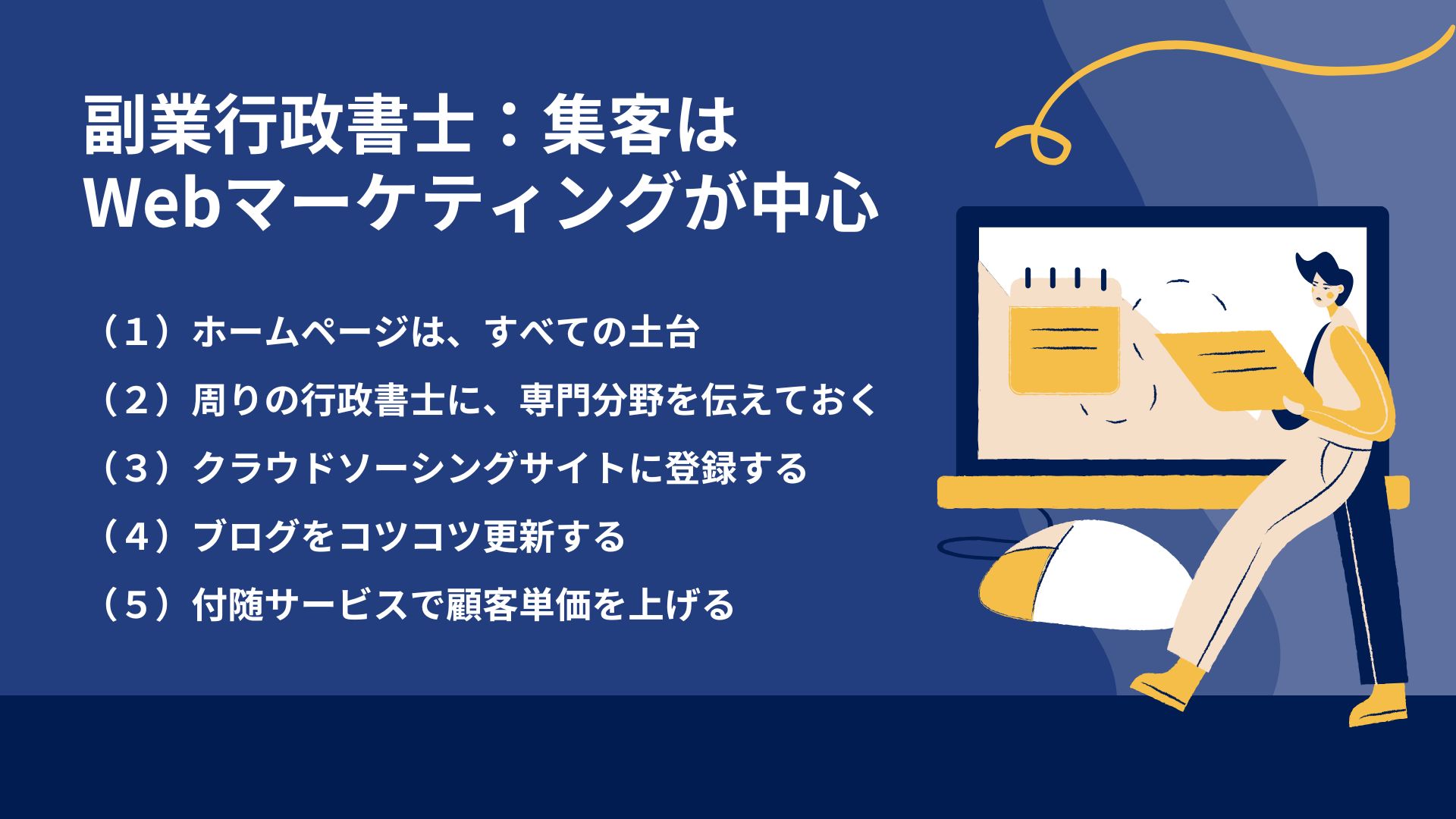 副業行政書士：集客はWebマーケティングが中心