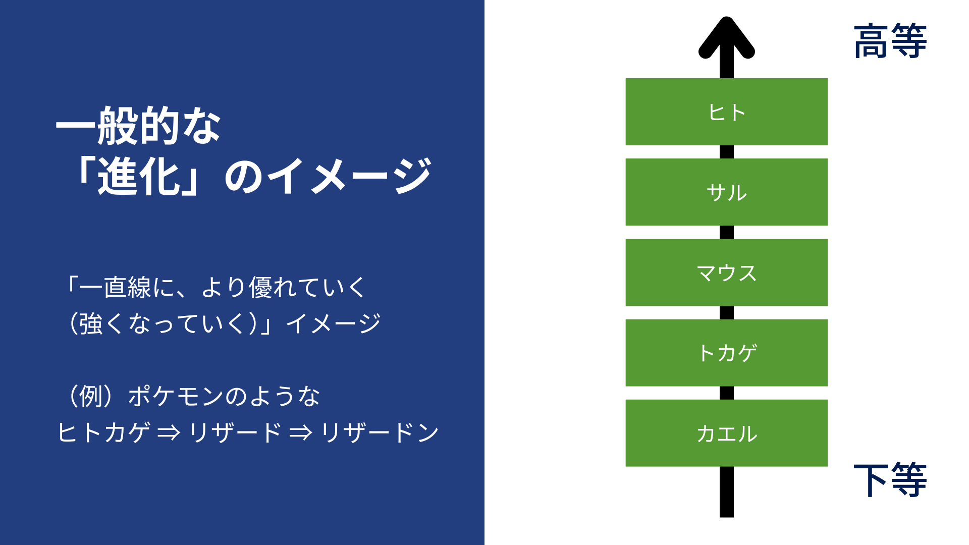 一般的な「進化」のイメージ